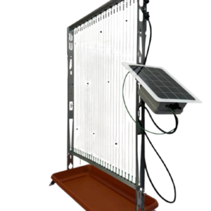 Harpe électrique anti-frelons autonome avec panneaux solaires